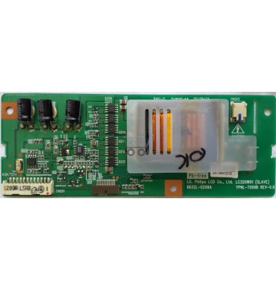 LG   6632L-0208A 6632L-0208A, YPNL-T009B REV-1.0, Slave Inverter Board, LC320W01 SL-01, 6900L-0165A, LG 32LX1D